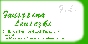 fausztina leviczki business card